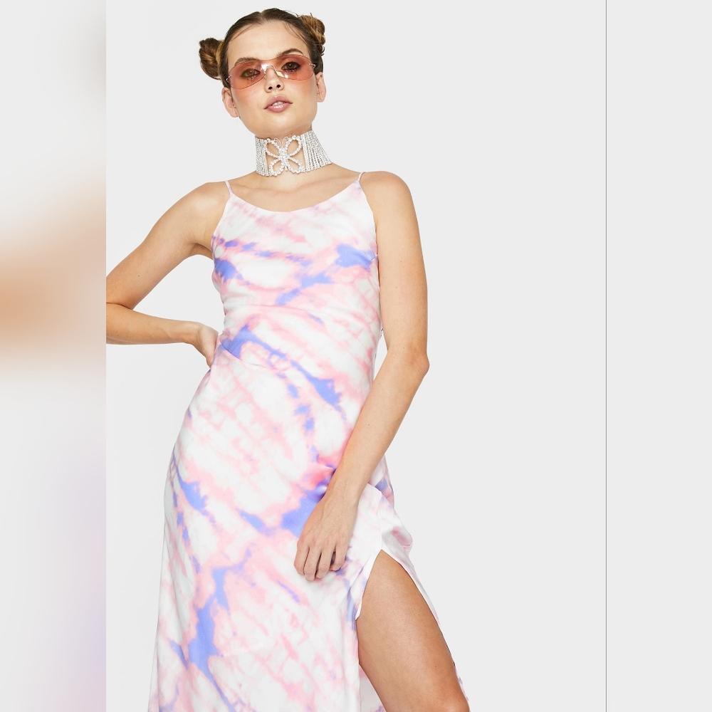 NWT Astr Pink and Purple Tie Dye Dress Size Medium